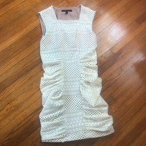 BCBGMaxazria XXS Renee Ivory Dress beige lining.